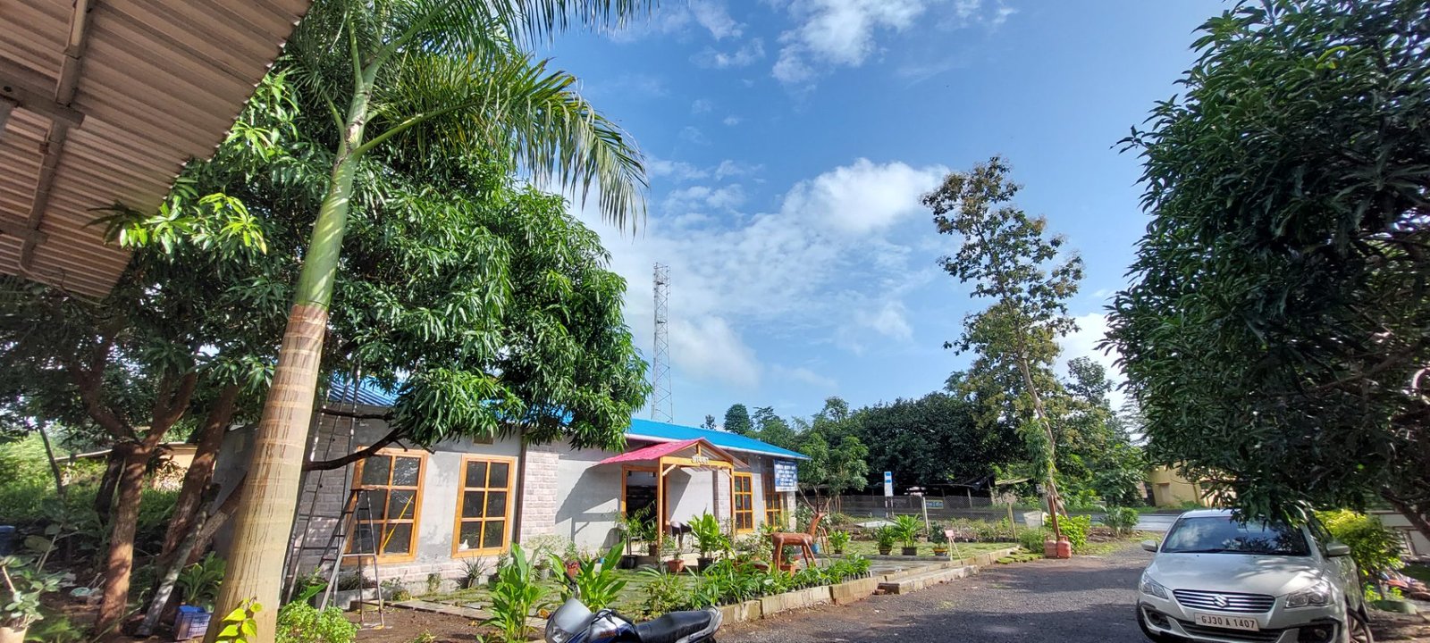 Farm building and yard